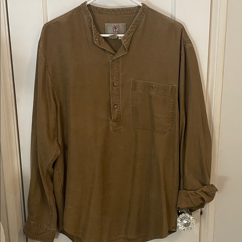 The Territory Ahead Tan Casual Button Down Shirt